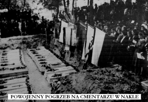 Powojenny pogrzeb na cmentarzu w Nakle